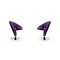 Manhattan Comfort Curl Swivel Accent Chair in Purple and Polished Chrome, PK2 2-AC040-EP - alternate 1